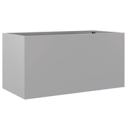 Fioriera | Cassetta per fiori | Vaso Argento 62x30x29 cm in Acciaio Zincato