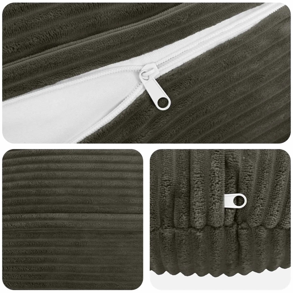 Federa 2 pcs HEERLEN Antracite Ø 50 cm corduroy 922605