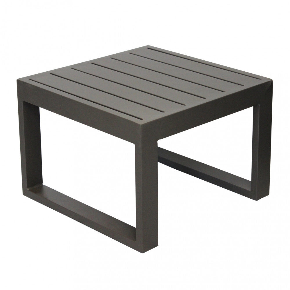 Tavolino Cuba 45x45x32 h cm in Alluminio Taupe