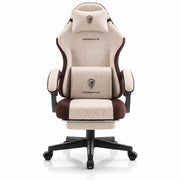 Sedia Gaming DOWINX Marrone con Molle Insacchettate; Seduta Piatta; Poggiapiedi e Schienale 135°