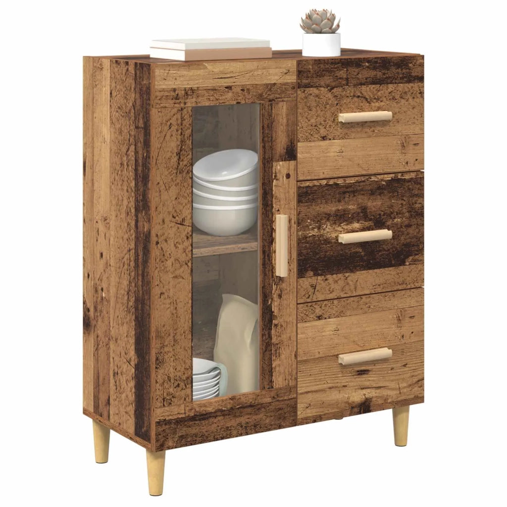 Credenza | Madia | Buffet da pranzo | Armadio da pranzo Legno vecchio 69,5 x 34 x 90 cm Legno multistrato