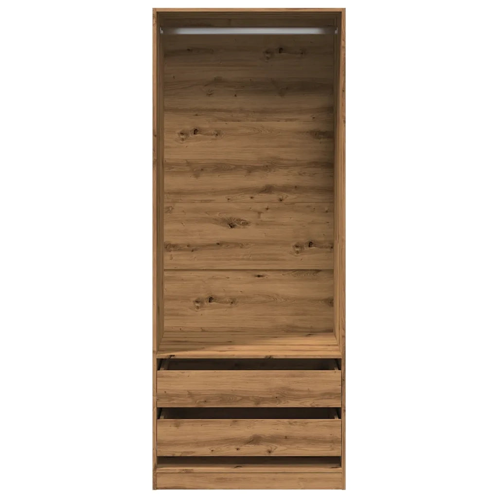 Armadio Rovere Artigianale 80x50x200 cm in Legno Multistrato