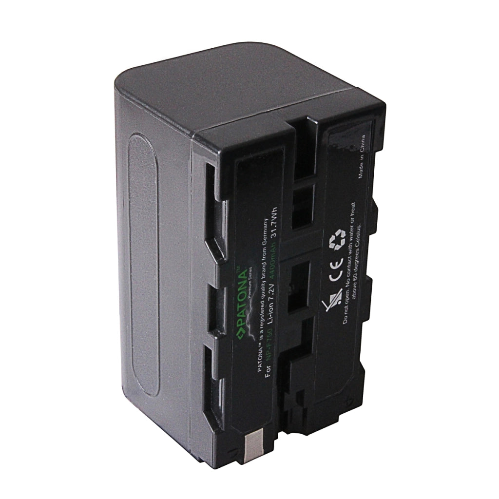 Patona NP-F 750 Batteria agli ioni di litio compatibile Sony NPF, 4400 mAh, 7,4 V, 32,6 Wh, per fotocamere, videocamere, luci LED, accessori fotografici