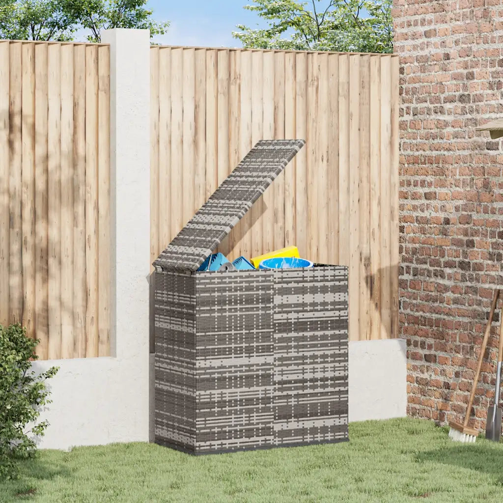 Contenitore da Giardino in Rattan PE 100x49x103,5 cm Grigio 317225