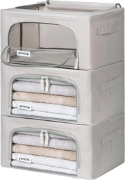 Cassa di Stoccaggio di Abbigliamento Rigida con Sacchetto di Stoccaggio a Zip per Coperte e Tessuti da Letto
