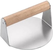 Pattina in acciaio inox con maniglia in legno, pattina con 5,5 pollici di diametro di smash burger, per griglia flat top, hamburger e pressione del grasso.