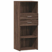 Buffet credenza cassettiera mobiletto mobile contenitore organizer cucina soggiorno salotto alto 50 x 42,5 x 124 cm legno ingegnerizzato marrone 02_0033725