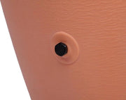 Serbatoio d'acqua per pioggia con contenitore terracotta da 360 l, serbatoio di plastica con 2 rubinetti e vasi per piante.