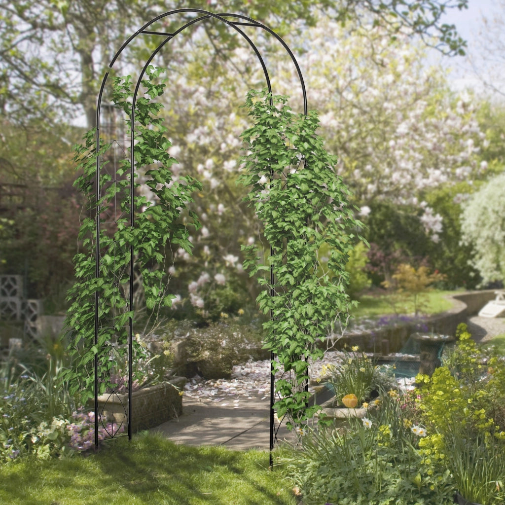 Arco per Rose ¨C zephmum ¨C Nero Metallo 114x30x230cm
