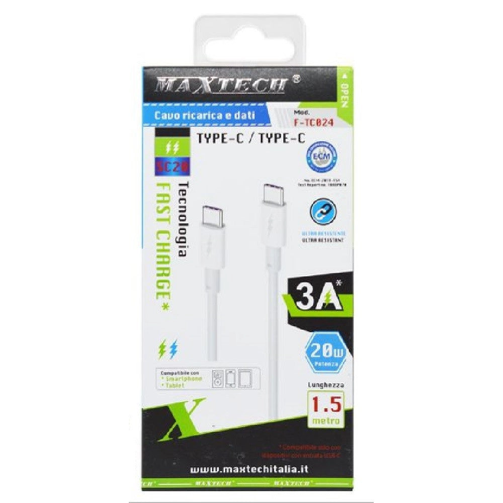 Trade Shop - Cavo Type C A Type-c Dati E Ricarica Veloce Per Smartphone 1.5 Metri 3a F-tc024 -