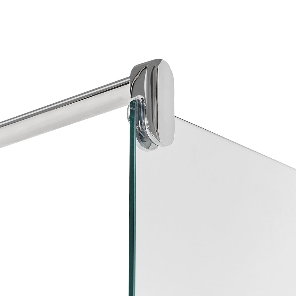 Schermo doccia in vetro temperato Box senza porte per bagno argento 100 x 190 design moderno