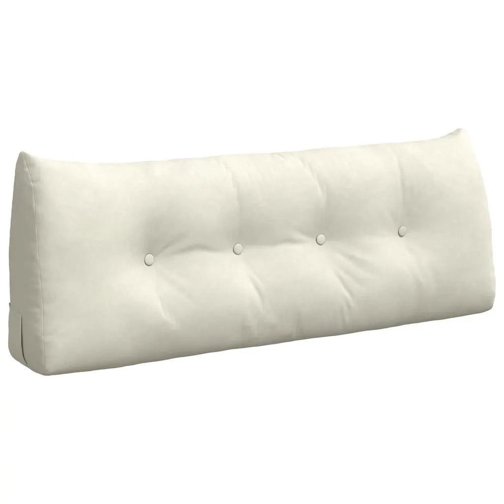 Cuscino per Schiena Crema 120 x 24 x 50 cm Velluto