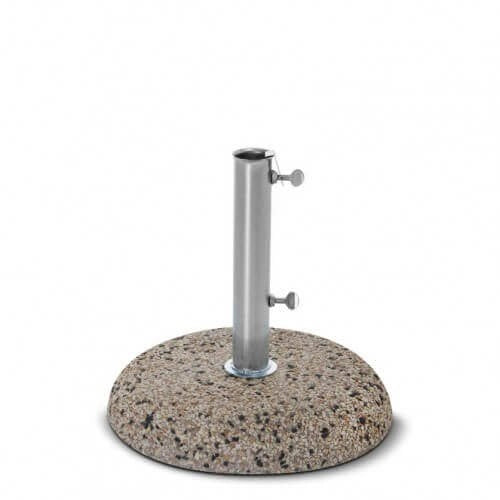 Base ombrellone palo centrale kg 25 con tubo diametro 42 mm in acciaio cemento - BASE