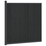 Pannello di Recinzione WPC e Alluminio Nero