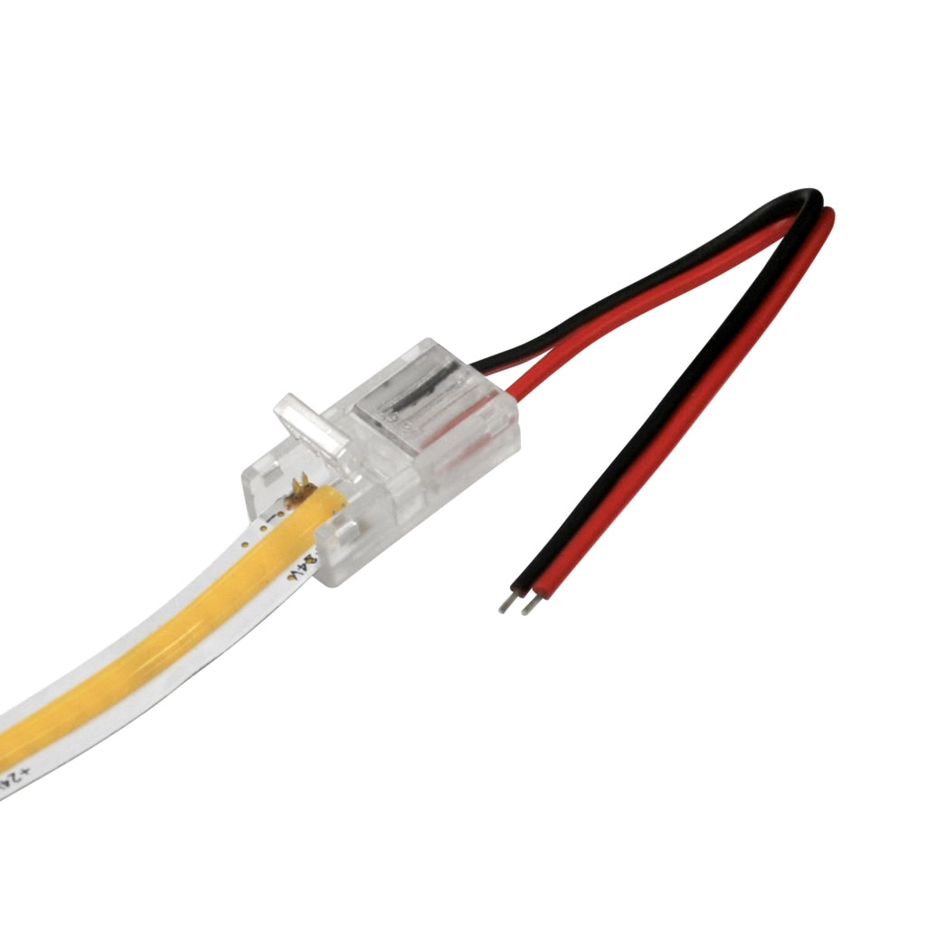 Connettore alimentazione striscia LED COB 8mm 2pin 12-24V Polux