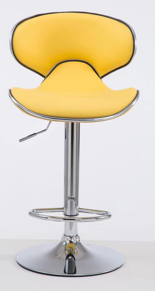 Set 2x Sgabelli LAS VEGAS V2 in similpelle giallo,cromo