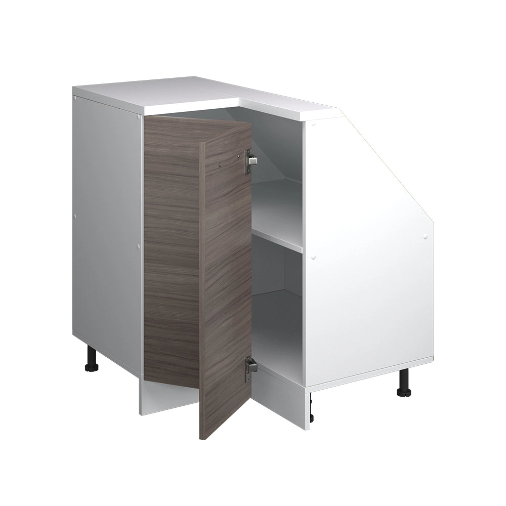 Mobile cucina angolare per sottotetto R-Line Grigio nobile/Bianco 75.6 cm con 1 porta Vicco