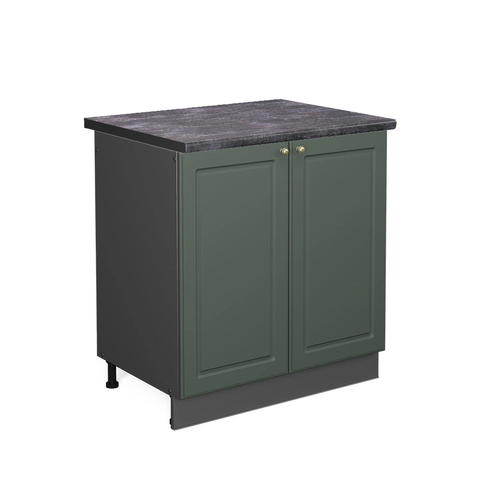 Mobile lavello cucina Fame-Line Verde-oro rustico/Antracite 80 cm, PL Antracite Vicco