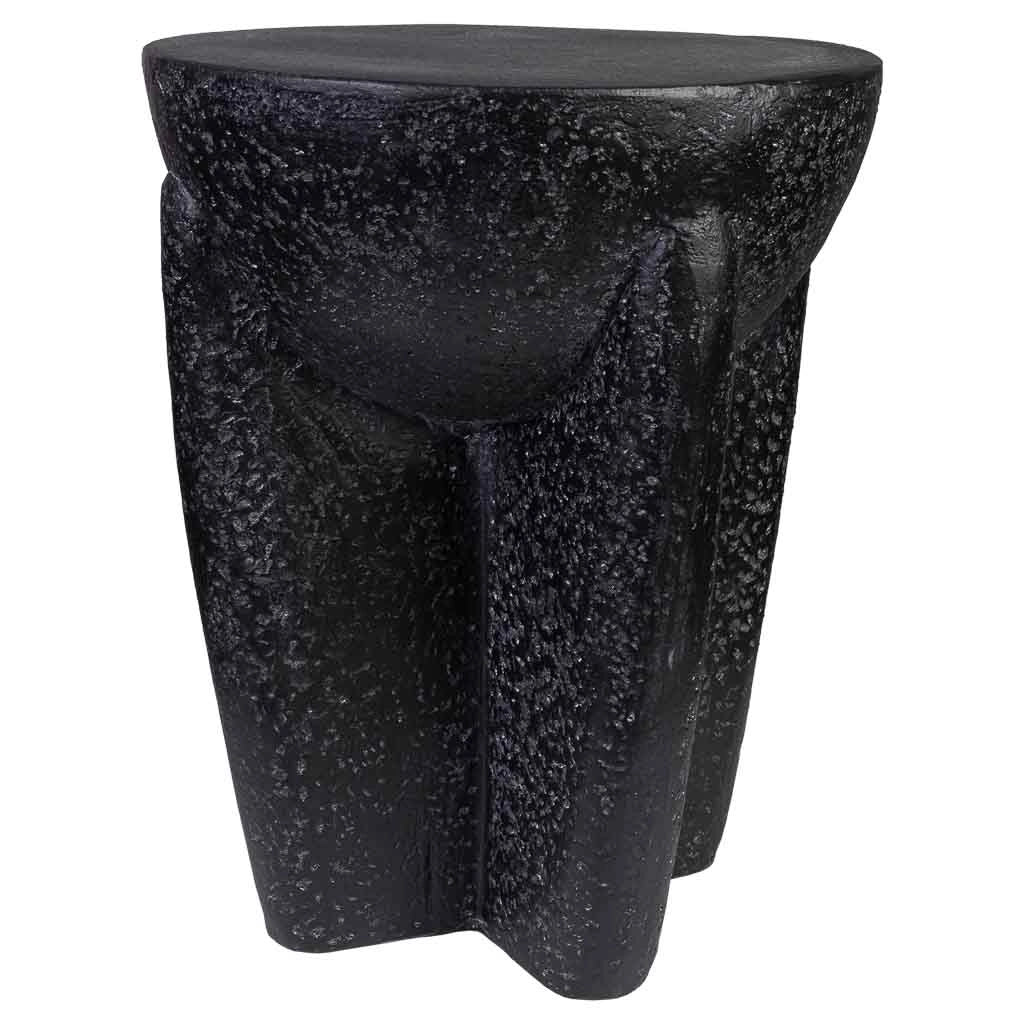 Tavolino laterale in magnesio nero 38x38x46h cm