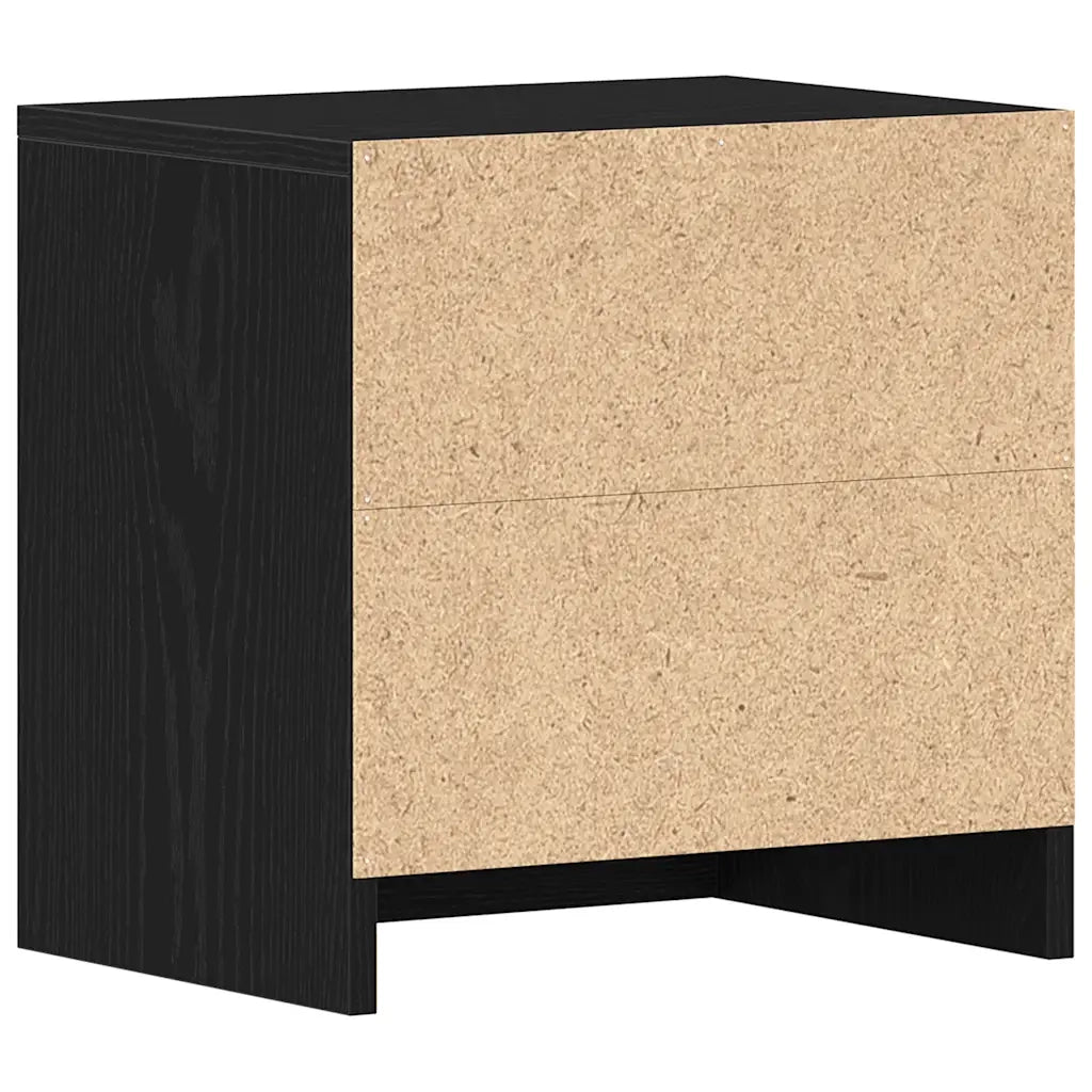 Comodino Rovere Nero 40x30x40 cm in Legno Multistrato 862004