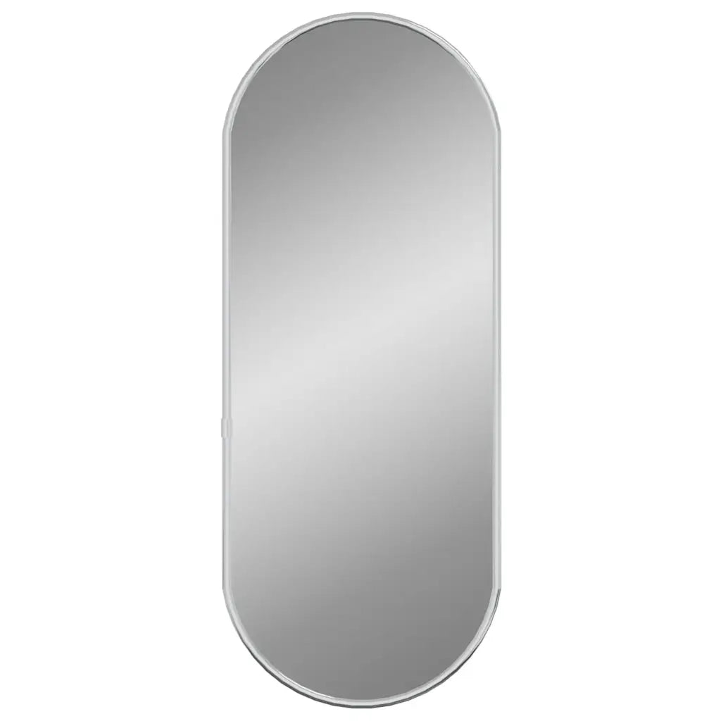 Specchio da Parete Argento 50x20 cm Ovale 348189