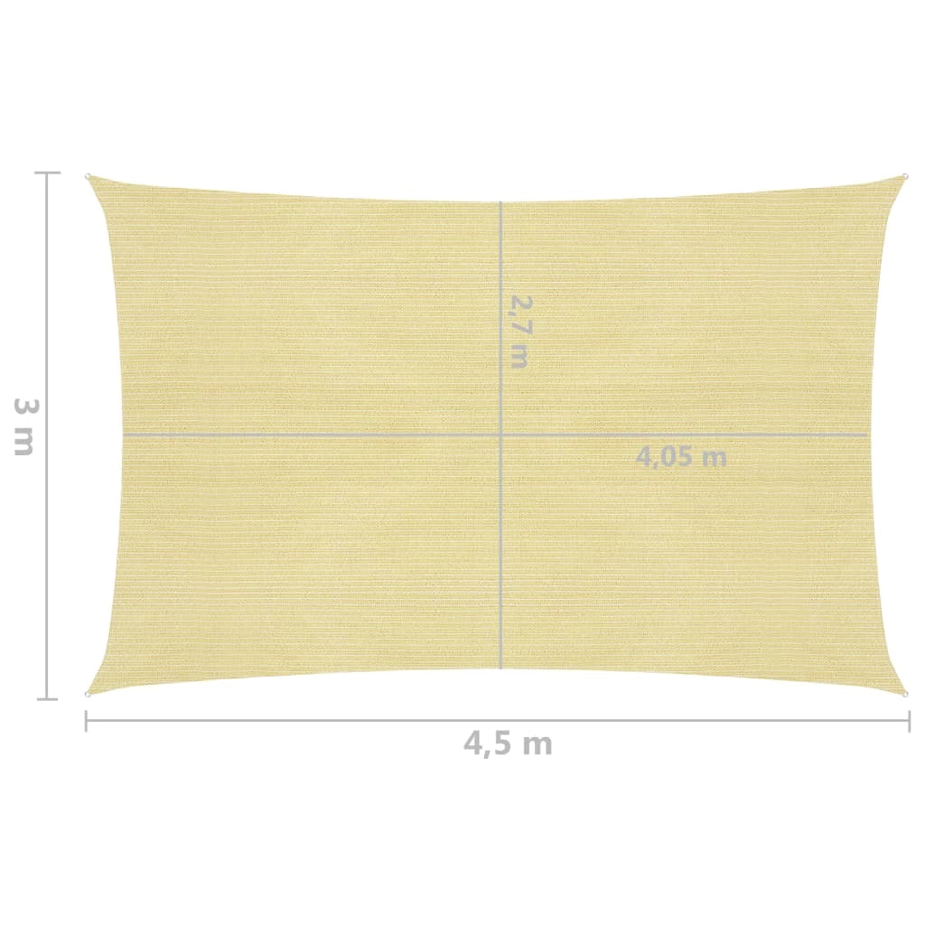Vela ombreggiante/ombrellone 160 g/m² 3 x 4,5 m HDPE beige 02_0008971