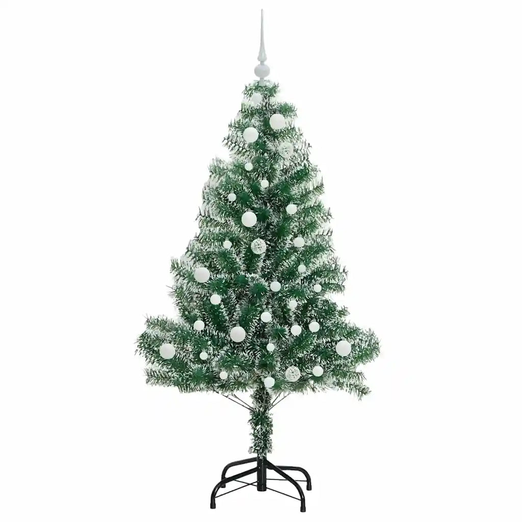 Albero di Natale Artificiale Imbiancato con Luci LED 150 cm