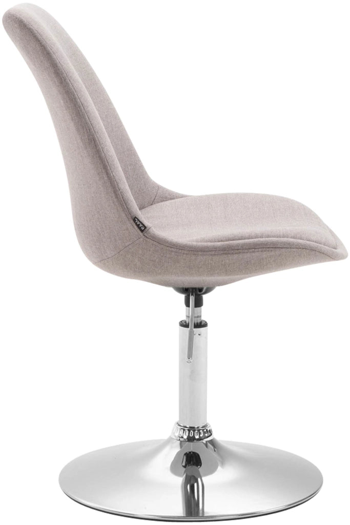 Sedia da pranzo MAVERICK in tessuto grigio,cromo
