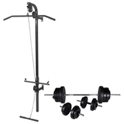 Torre per allenamento pesi da parete con manubri e set di pesi 60,5 kg fitness e allenamento della forza 02_0000045