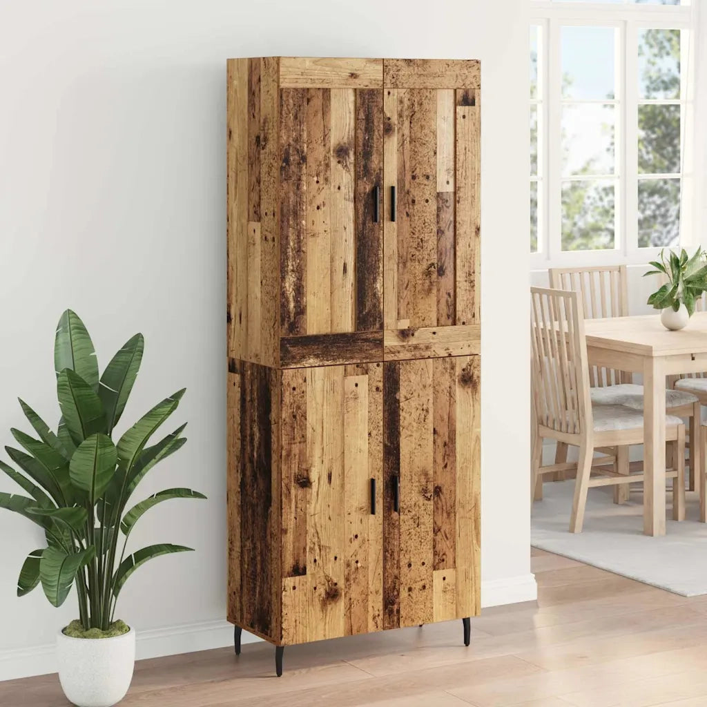 Credenza 2 pcs Legno vecchio Legno multistrato