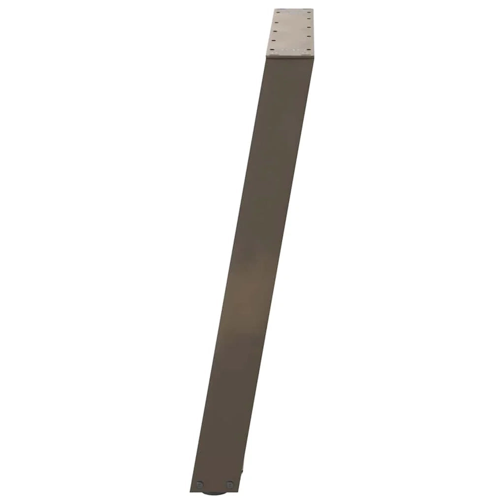 Set di 2 gambe regolabili per tavolo da pranzo a forma di U 100 x 73 cm in acciaio verniciato a polvere naturale 02_0057087