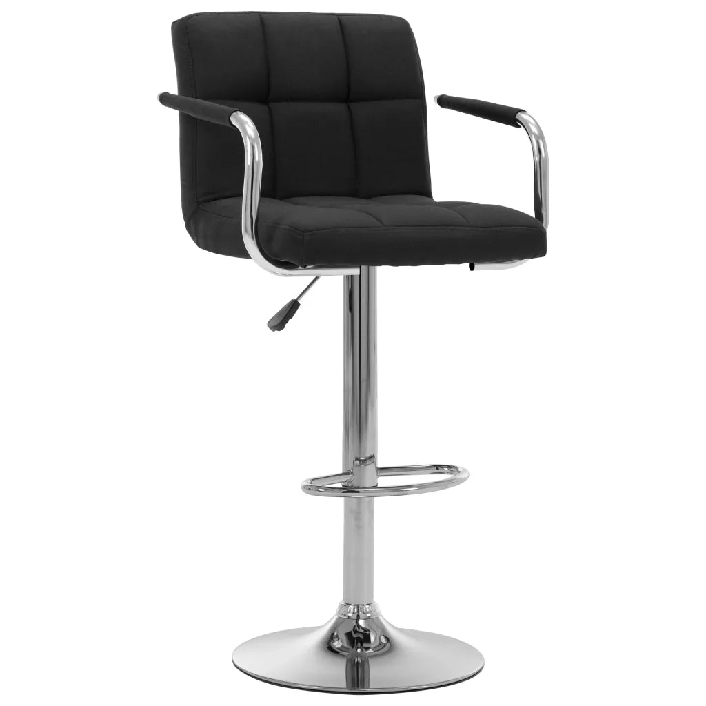 Sedie da Bar 2 pz Nere in Tessuto cod mxl 63938