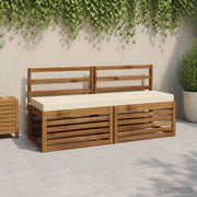 Cuscini per Panchina a 2 Pezzi SOEST 2 pz 100% Poliestere Crema 949927