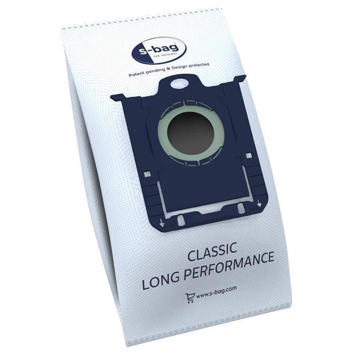 Electrolux ACCESSORI ASPIRAPOLVERE E201S s-bag® Original Classic Long Performance 4 x s-bag - realizzato in 3 strati di materiale sintetico dura fino al 50% in più rispetto a un tradizionale sacchetto in carta per aspirapolvere. Capacità 3,5 lt
