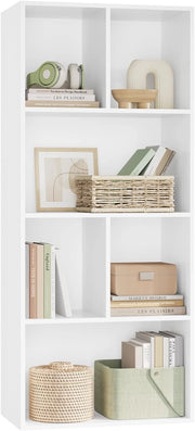 Libreria a 6 Cubi Mensola di Legno Scaffale da Esposizione per Casa e Ufficio Porta Libri SK005ws