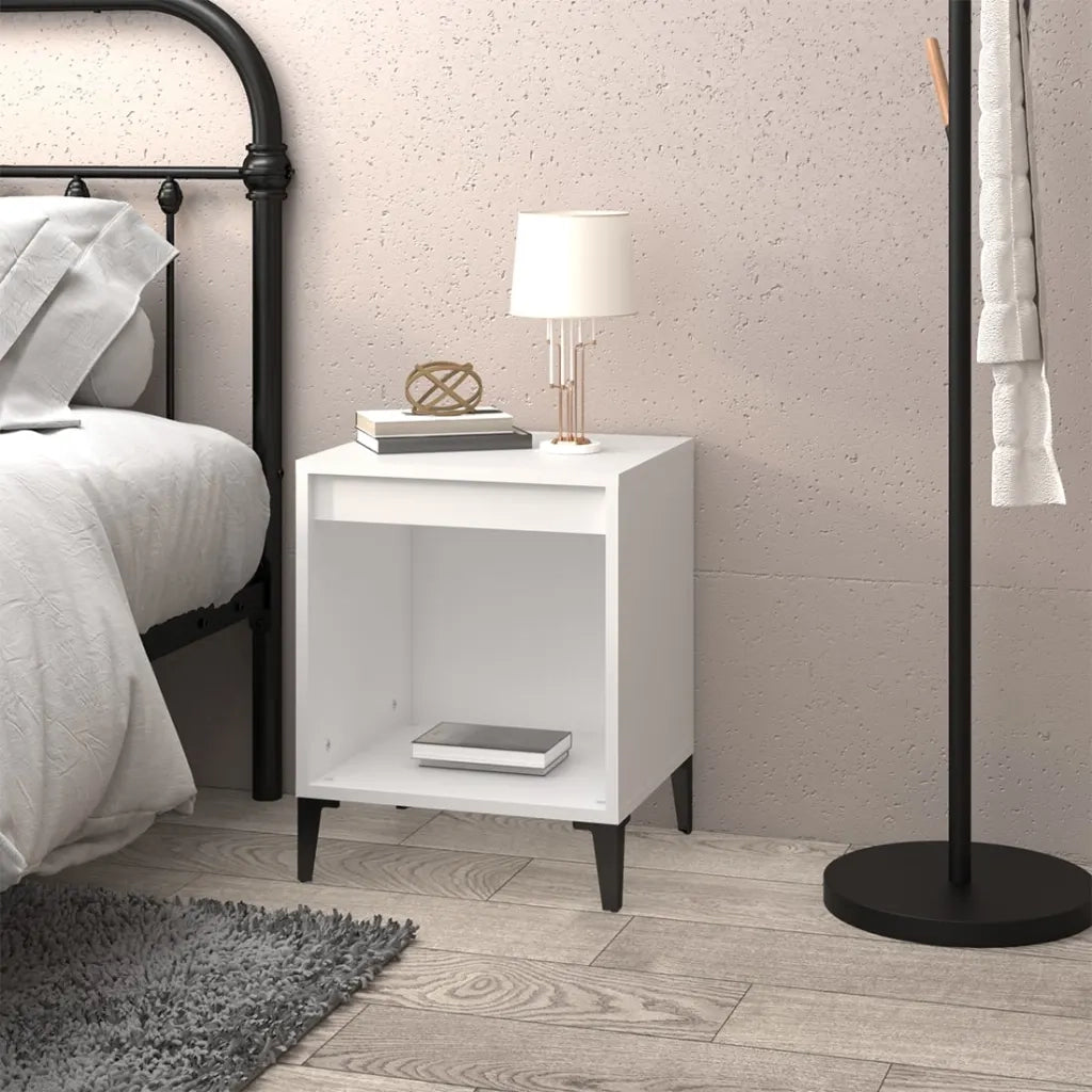 Comodino Bianco 40x35x50 cm cod mxl 30239