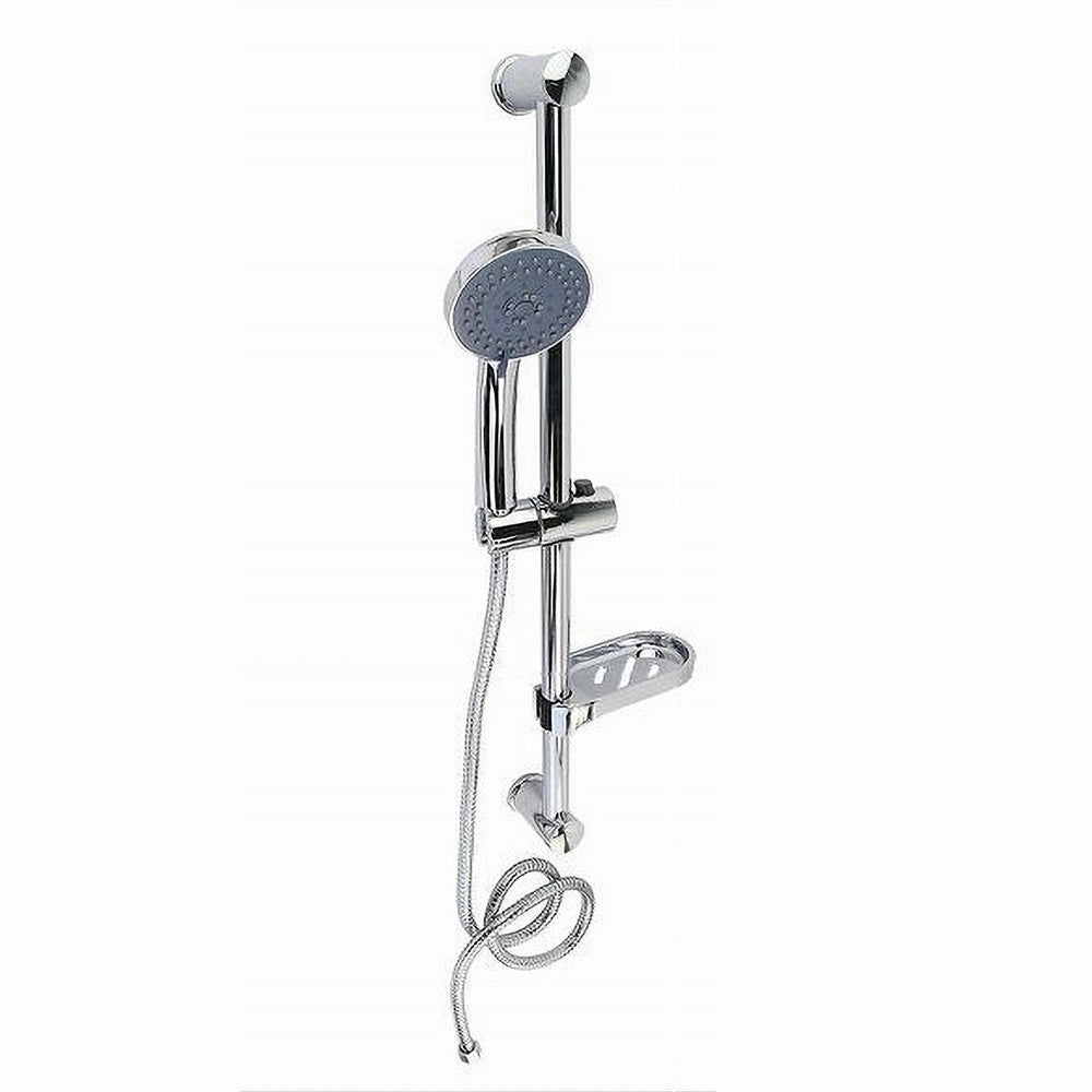 Trade Shop - Saliscendi Doccia Bagno Asta Colonna 70 Cm Portasapone Doccetta Multigetto 79821 -