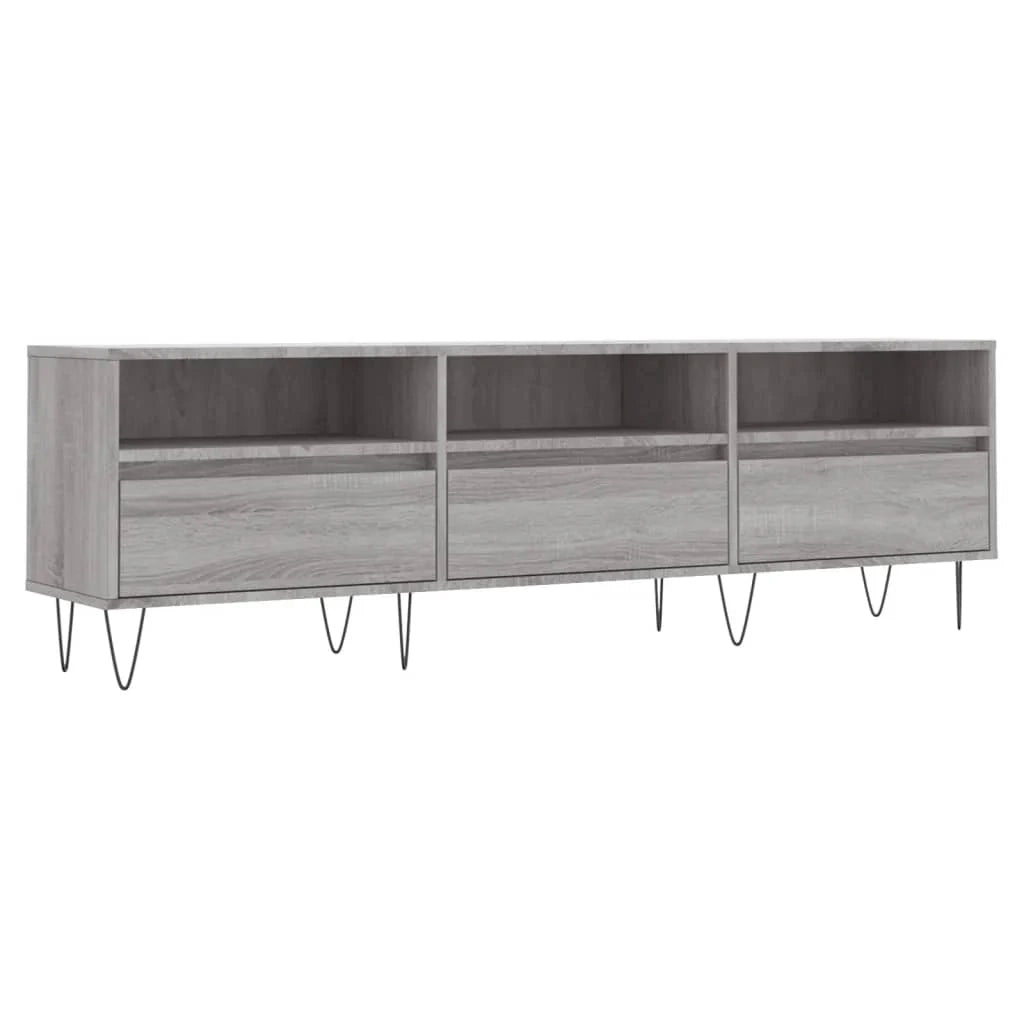 Mobile TV multimediale scaffale TV mobile TV sala da pranzo soggiorno camera da letto Sonoma 150 x 30 x 44,5 cm legno ingegnerizzato grigio 02_0028396