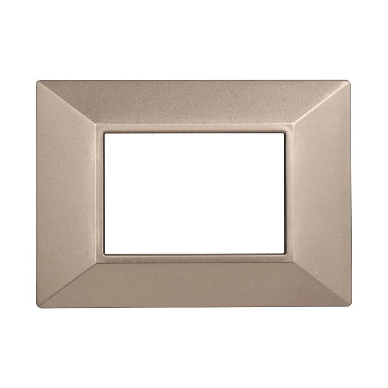 Placca Piramide Serie Moon 3P Colore Bronzo Compatibile Con Bticino Axolute