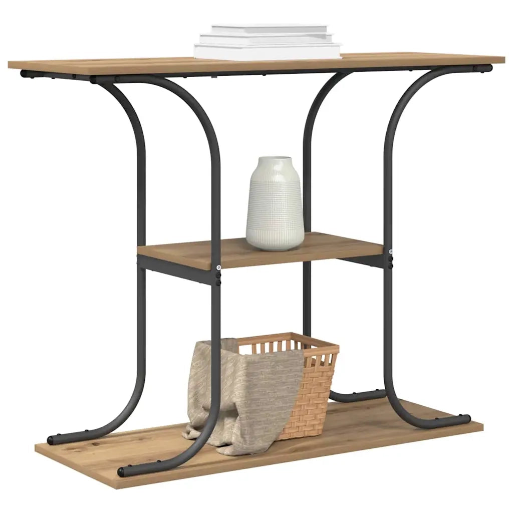 vidaXL Tavolo consolle rovere artigianale 101 x 35 x 80.5 cm