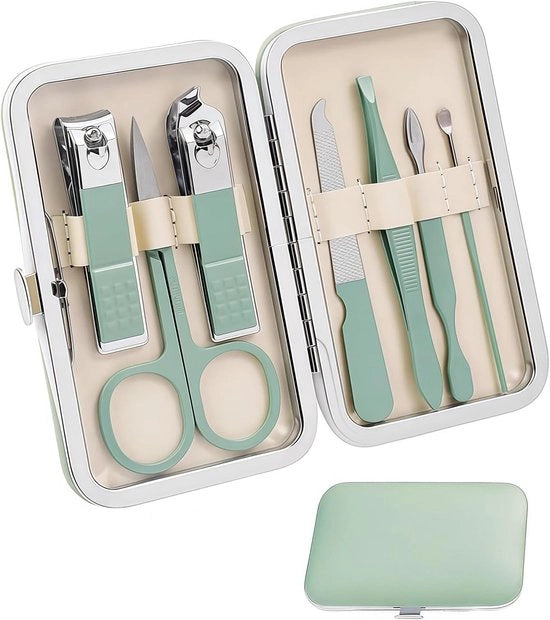 Set di manicure a 7 pezzi in acciaio inossidabile - Strumenti di cura personale per uomo