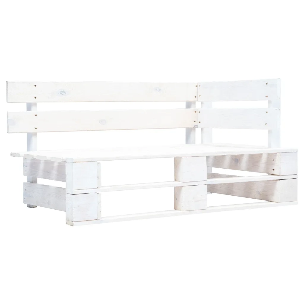 Divano Angolare da Giardino Pallet Legno Pino Impregnato Biancocod mxl 72607