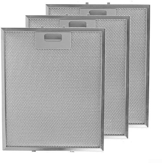 Set di filtro per aspirapolvere da 3 pezzi - Filtro in rame da lavare - Filtro a grasso per aspirapolvere - 5 livelli di filtrazione - 300 x 250mm - Compatibile con la maggior parte dei marchi