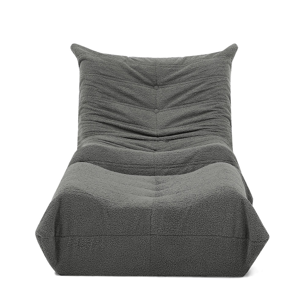 Divano Lazy con schienale e poggiapiedi - Xylo - Grigio