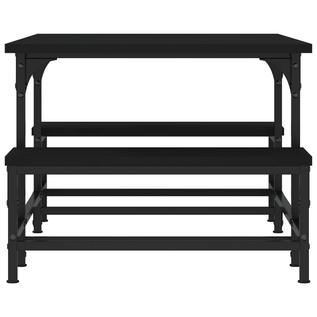 Tavolino da Salotto-Tavolino da soggiorno-Tavolo Nero 100x50,5x40 cm in Legno Multistrato
