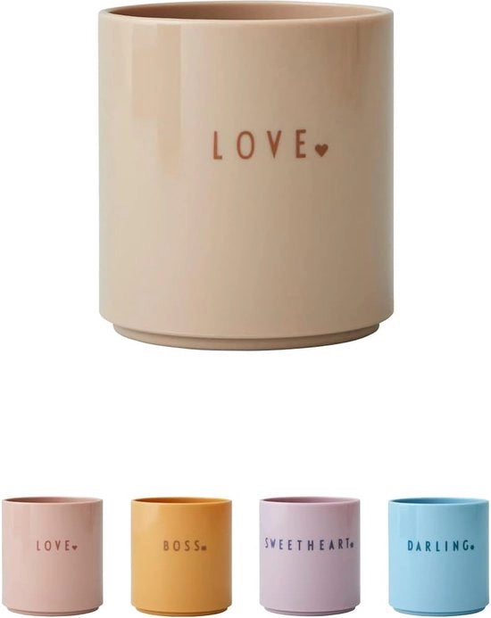 Biberon per bambini e neonati, MINI LOVE (beige) - libero da BPA e BPS, carino e resistente alle macchie, idoneo per lavastoviglie