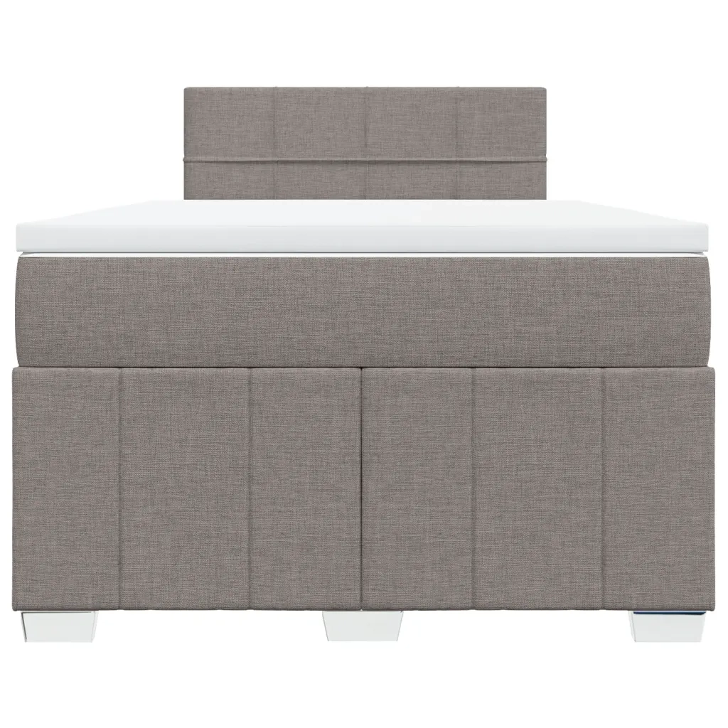 Giroletto a Molle con Materasso Tortora 120x190 cm in Tessuto