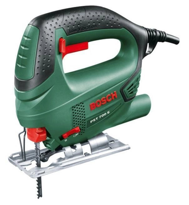 Bosch 06033A0503 PST Universal Seghetto alternativo 530 W con sistema SDS regolazione elettronica velocita' 500-3000 corse min piedino orientabile e arretrabile soffiatrucioli colore Nero