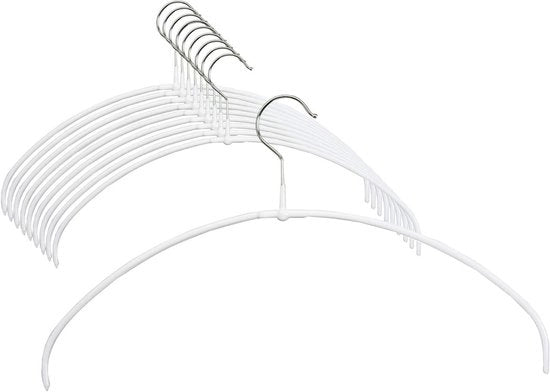 Set di appesi per capi di abbigliamento da 20 con 360° di rotazione per T-shirt, top e leggere camicie, con guscio antiscivolo e 40 cm di lunghezza.