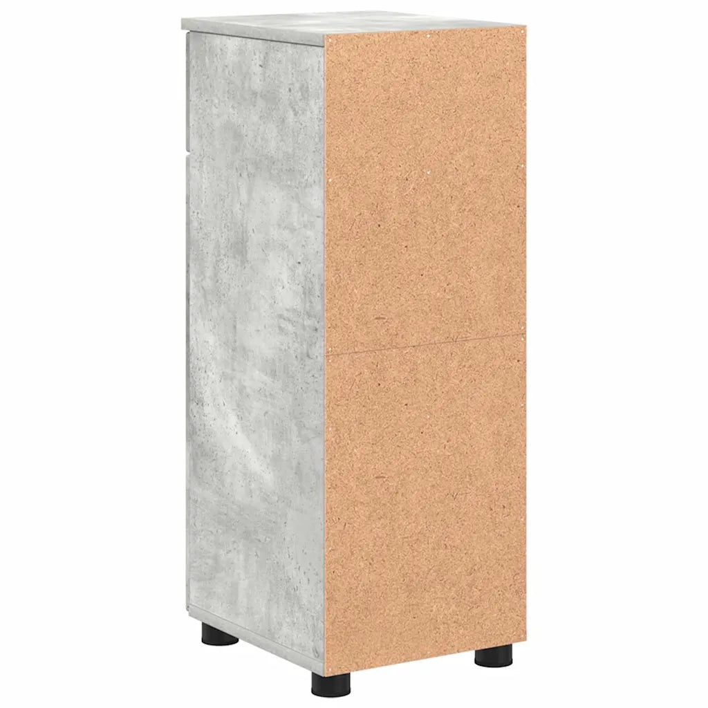 Mobile da Bagno con cassetto Grigio cemento 30 x 35 x 80 cm